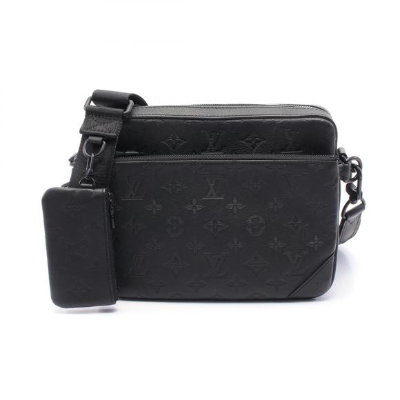 Louis Vuitton Trio Messenger Shoulder Bag Shadow Leather Black - Picture 1 of 5